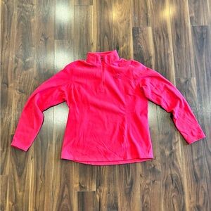 North Face Quarter Zip.  Lightweight Fleece. Pink. Large.  Flawless!
